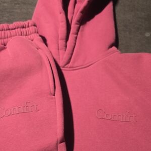 Pink Hoodie and Sweatpants Set
